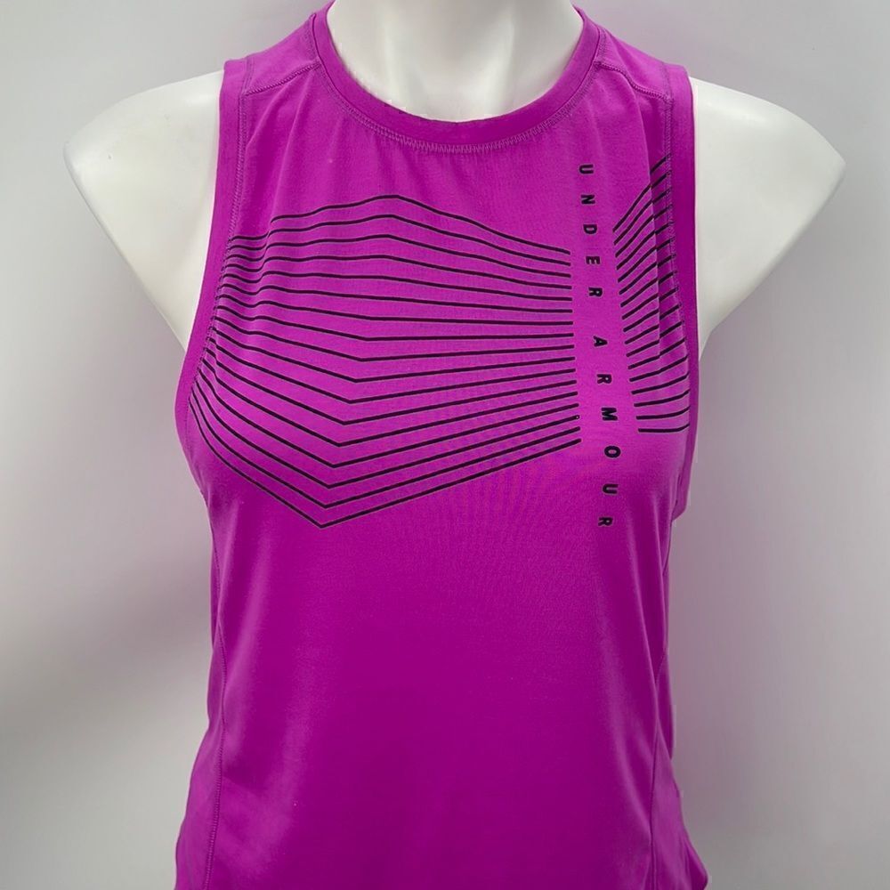 Under Armour sleeveless magenta tank size small